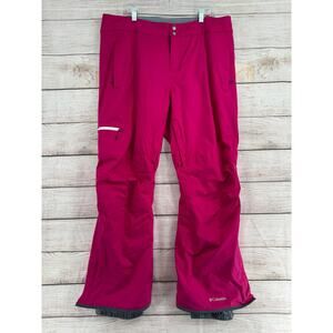 Columbia Omni-Heat Cargo Snow Pants Womens XL Purple Fuschia